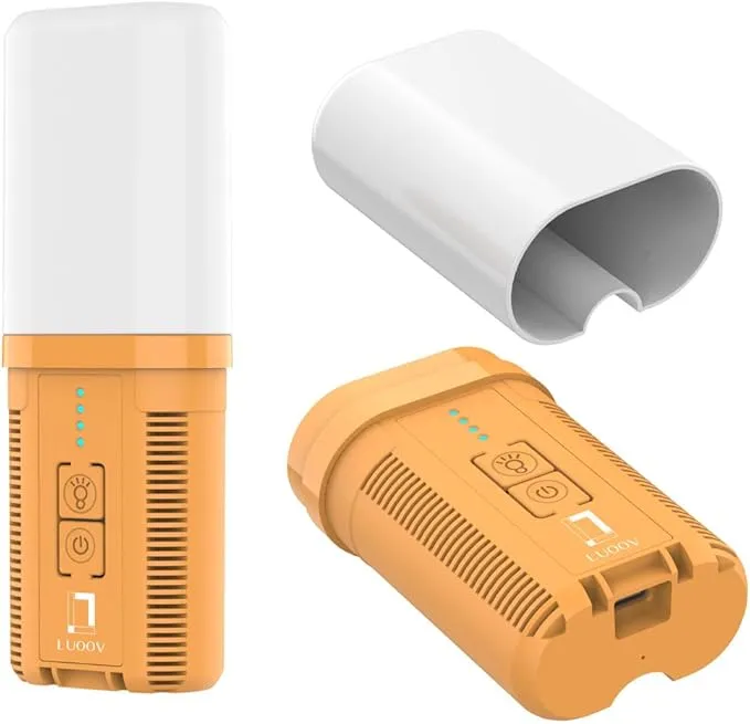 COSWE Portable Camping Shower, Outdoor Camp Pump with Rechargeable 4400mAH Battery and 130LM Led Lighting Device for Camping Hiking Outdoor Beach Garden