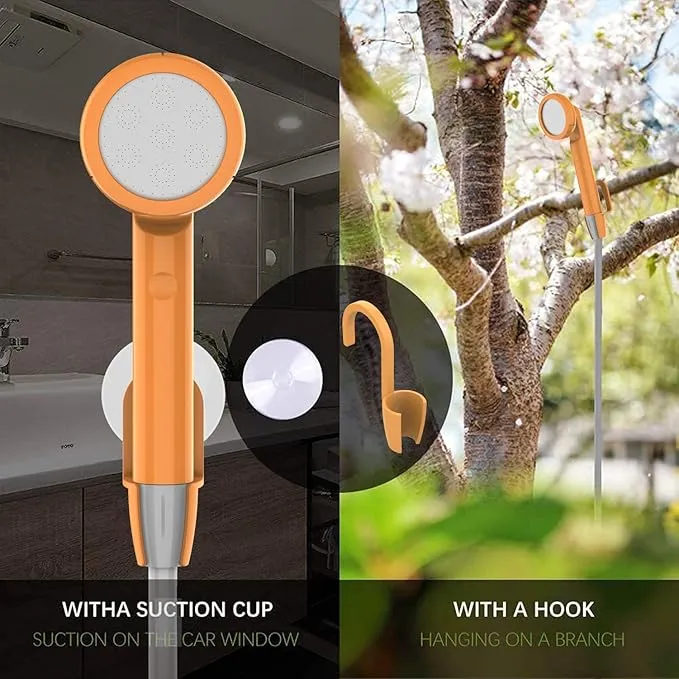 COSWE Portable Camping Shower, Outdoor Camp Pump with Rechargeable 4400mAH Battery and 130LM Led Lighting Device for Camping Hiking Outdoor Beach Garden