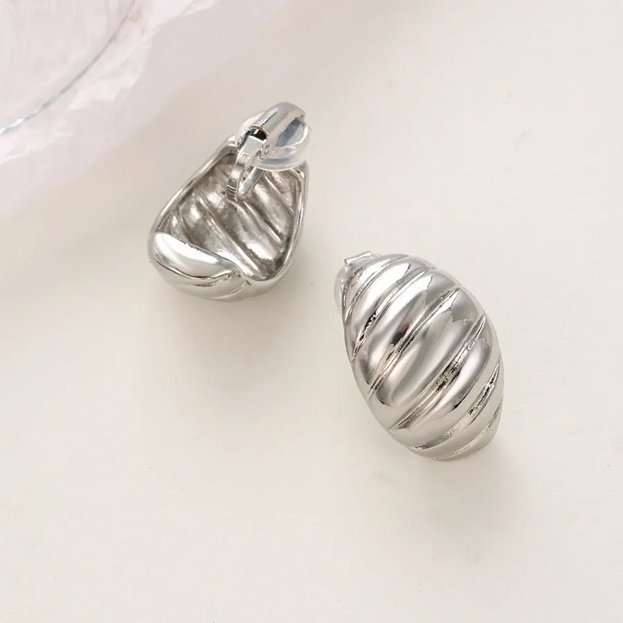 Croissant Clip on Earrings