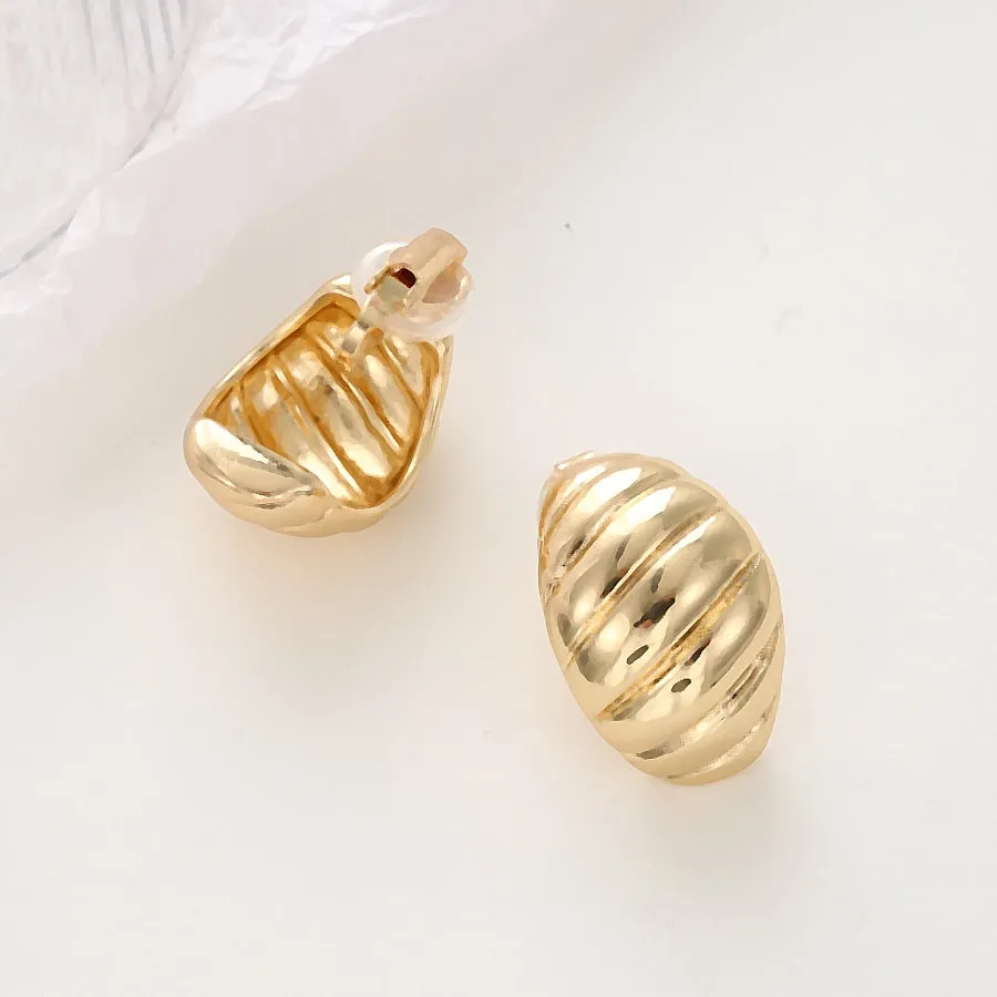 Croissant Clip on Earrings