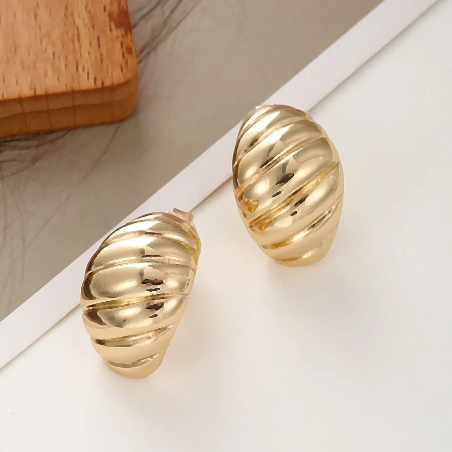 Croissant Clip on Earrings