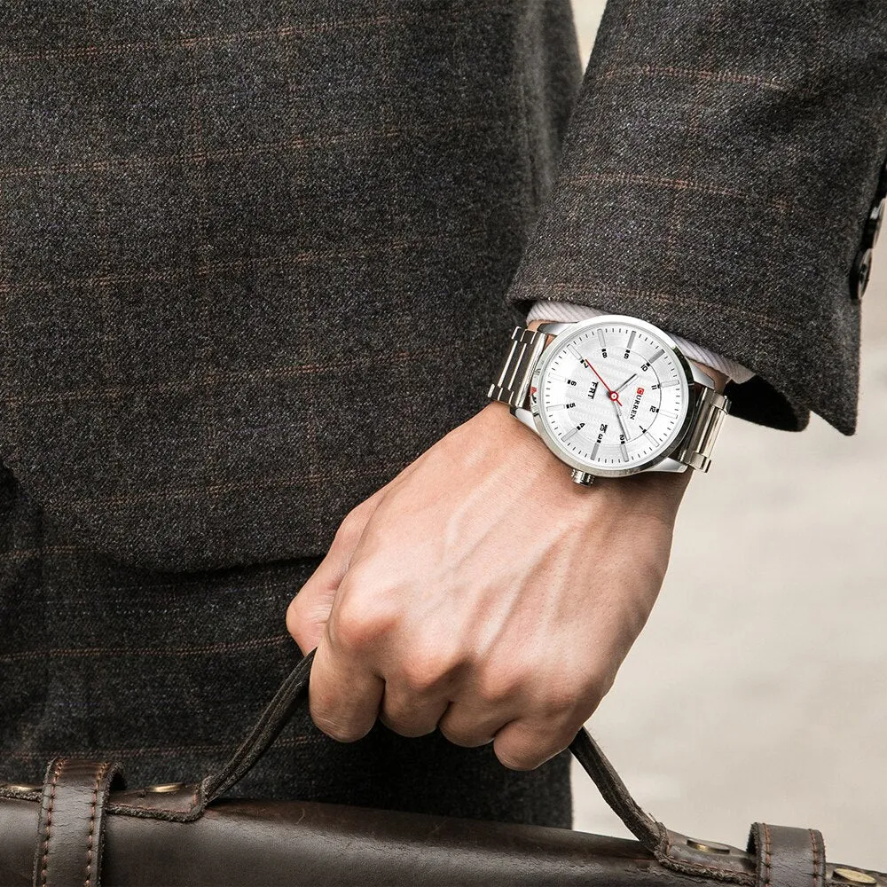 CURREN Watch Men Blue Luxury Quartz Steel Mens Watches Top Brand Chronograph Waterproof Sports Clock Men&#39;s Watch erkek kol saati