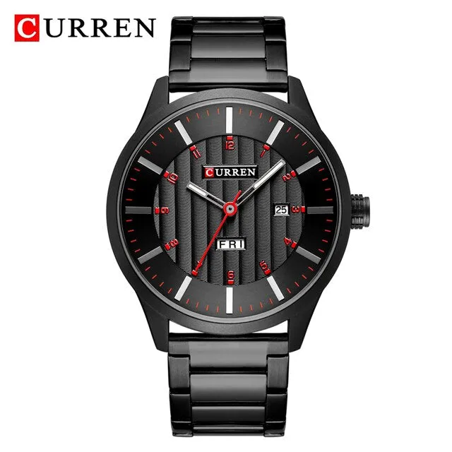 CURREN Watch Men Blue Luxury Quartz Steel Mens Watches Top Brand Chronograph Waterproof Sports Clock Men&#39;s Watch erkek kol saati