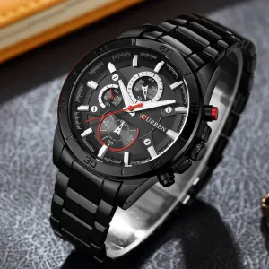 CURREN Watch Top Brand Luxury Men Sports Military Watches Men&#39;s Full Steel Quartz Clock Male Waterproof Watch relogio masculino