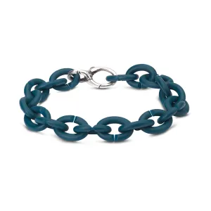 Deep Petrol Silver Bracelet