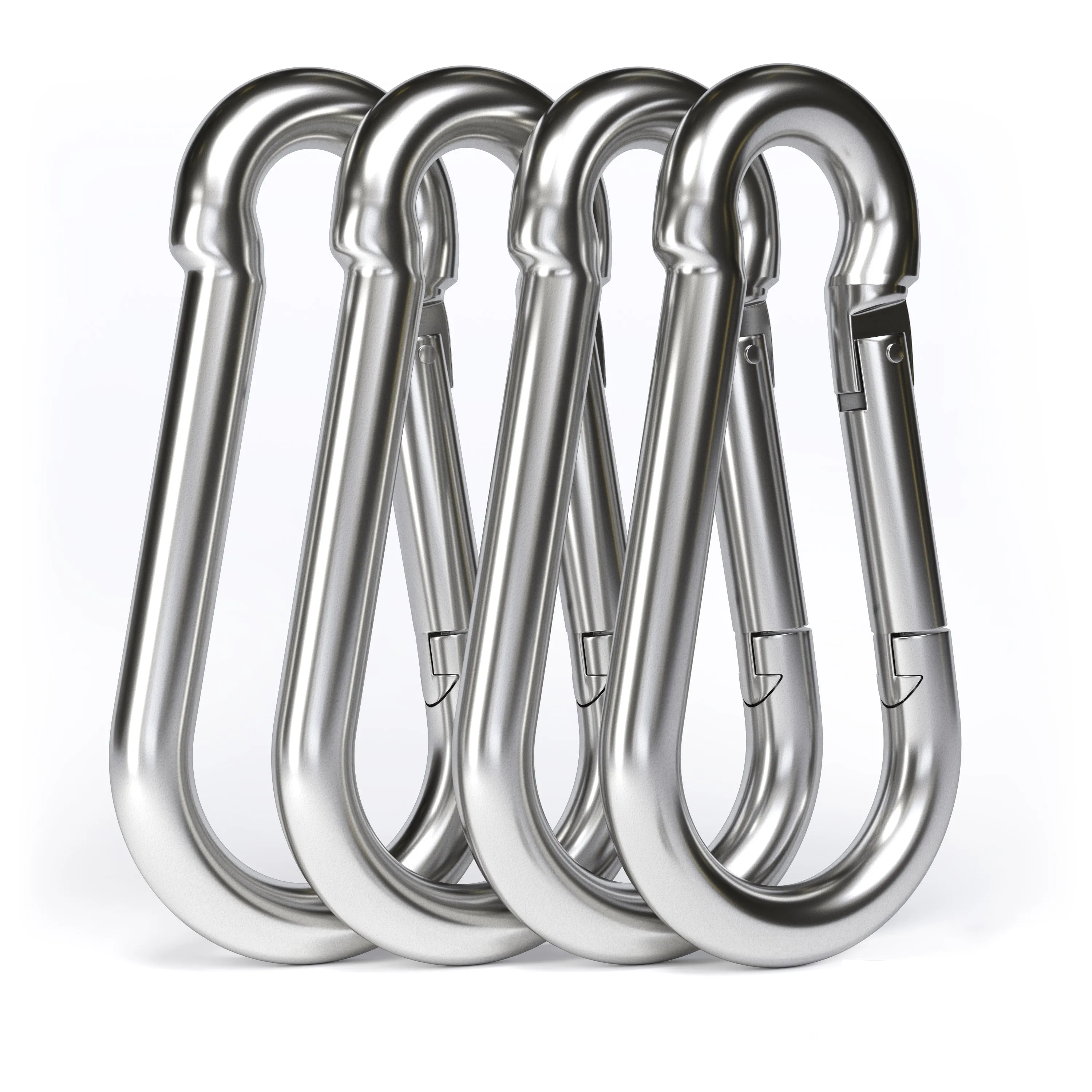 dimok Heavy Duty Carabiner Clips Stainless Steel Spring Snap Hook Set - Camping Swing Boating Hammock Hiking 3 1/2 Inch