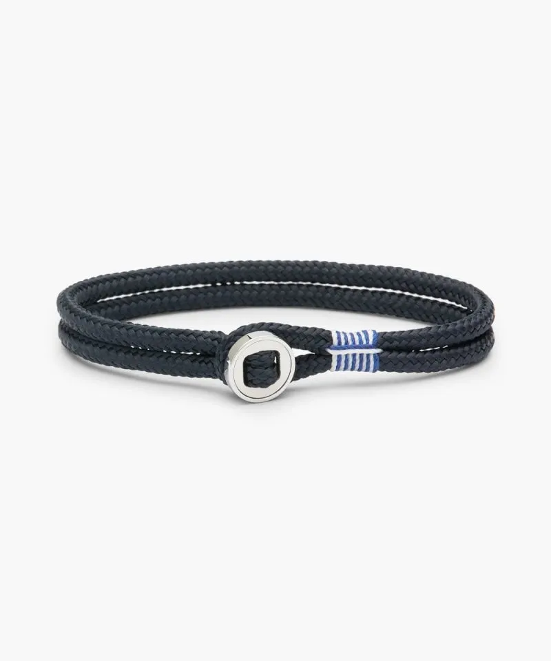 Don Dino Rope Bracelet in Navy/Silver