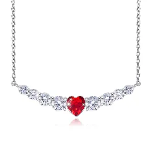 Elegant 18K White Gold Plated Crystal Necklace - Hypoallergenic and Comfortable Fit