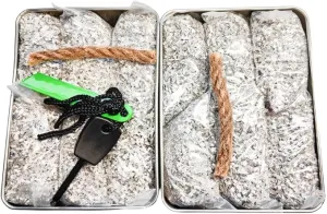Emergency Fire Starter Magnesium 6 Bags Wax Infused Jute Rope Ferro Rod Striker Saw Wire for Camping Hiking Bushcraft Hurricane   Tin Container