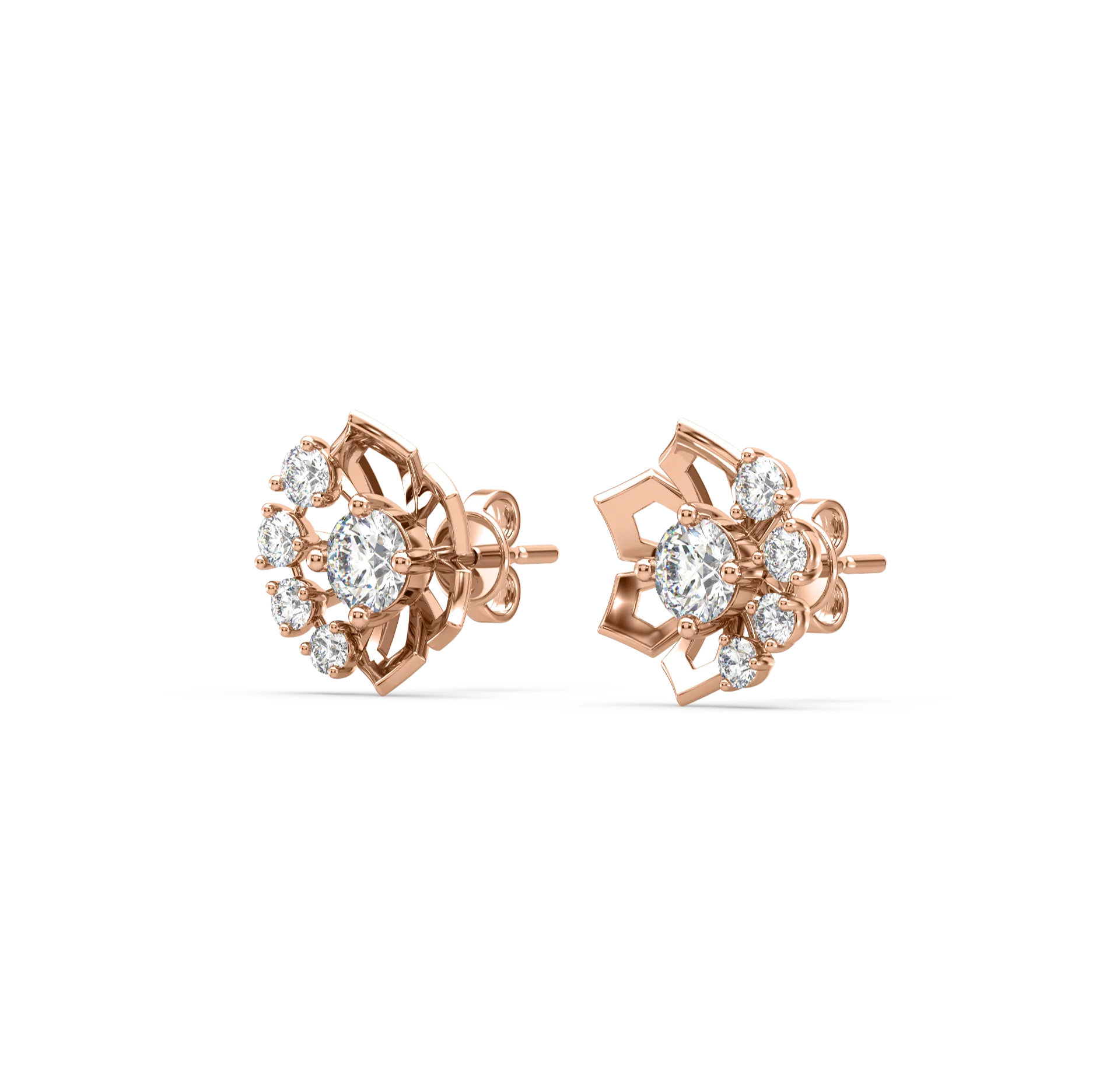 Enya Flower Diamond Studs