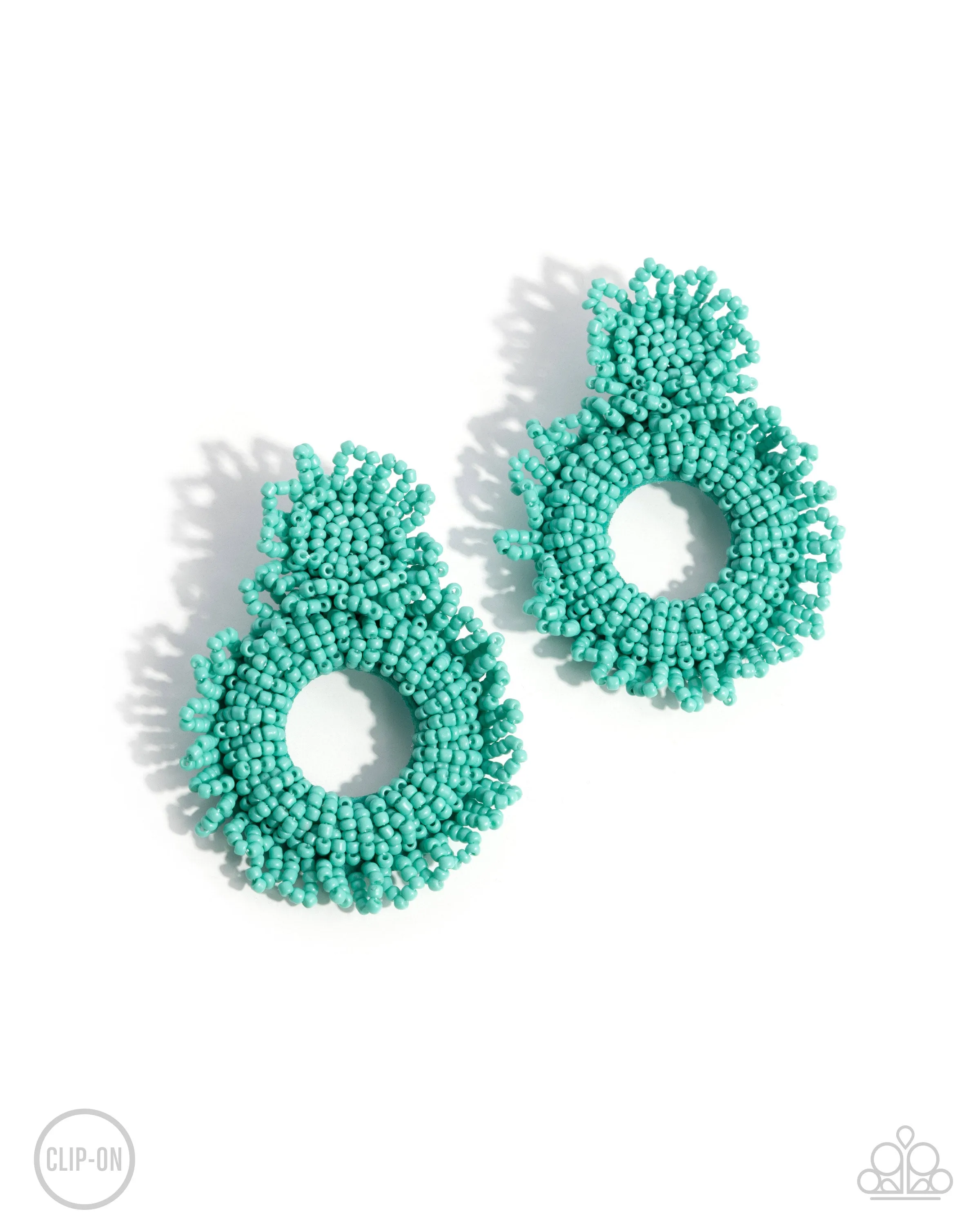 Explosive Energy Blue Clip-On Earrings Paparazzi