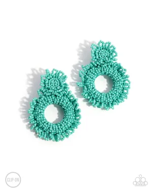 Explosive Energy Blue Clip-On Earrings Paparazzi