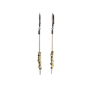 Faceted Bead Earrings - Gold Plated