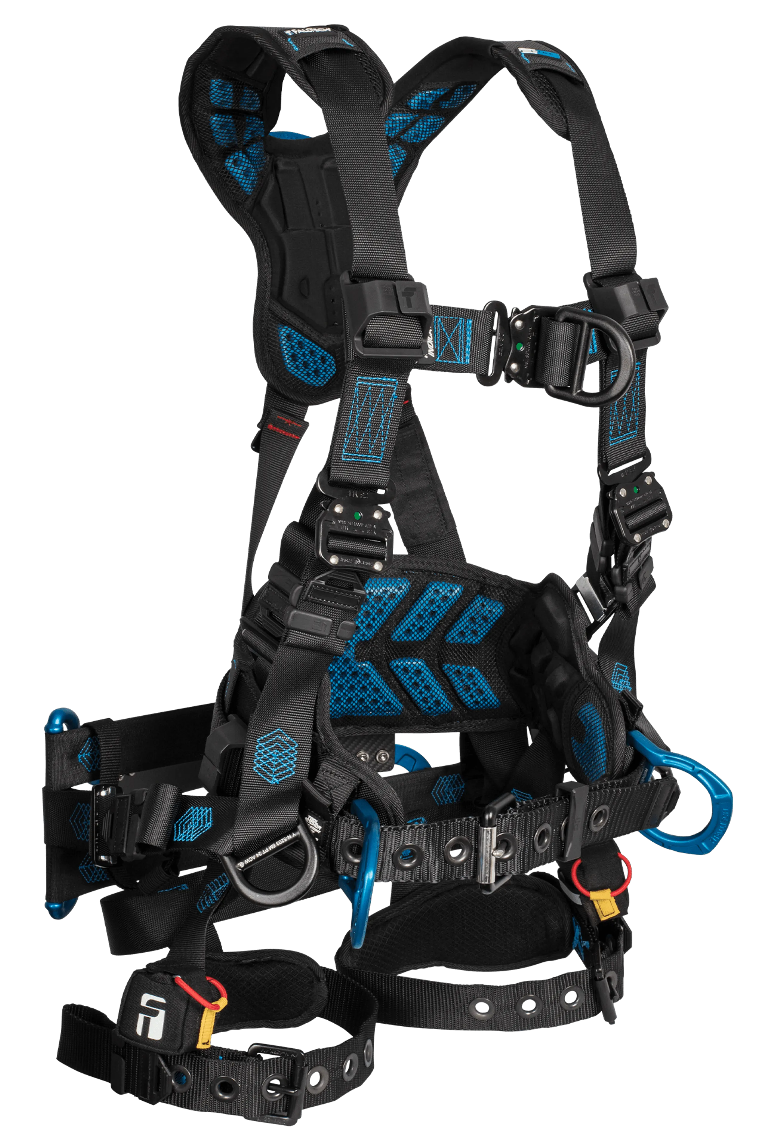 FallTech 8048 Carbon FT-One™ 6D Tower Climber Full Body Harness, Tongue Buckle Leg Adjustments