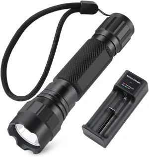 Feyachi FL21 Tactical Flashlight 1200 Lumen LED Flash Light Rechargeable Flashlight for Hunting Fishing Camping