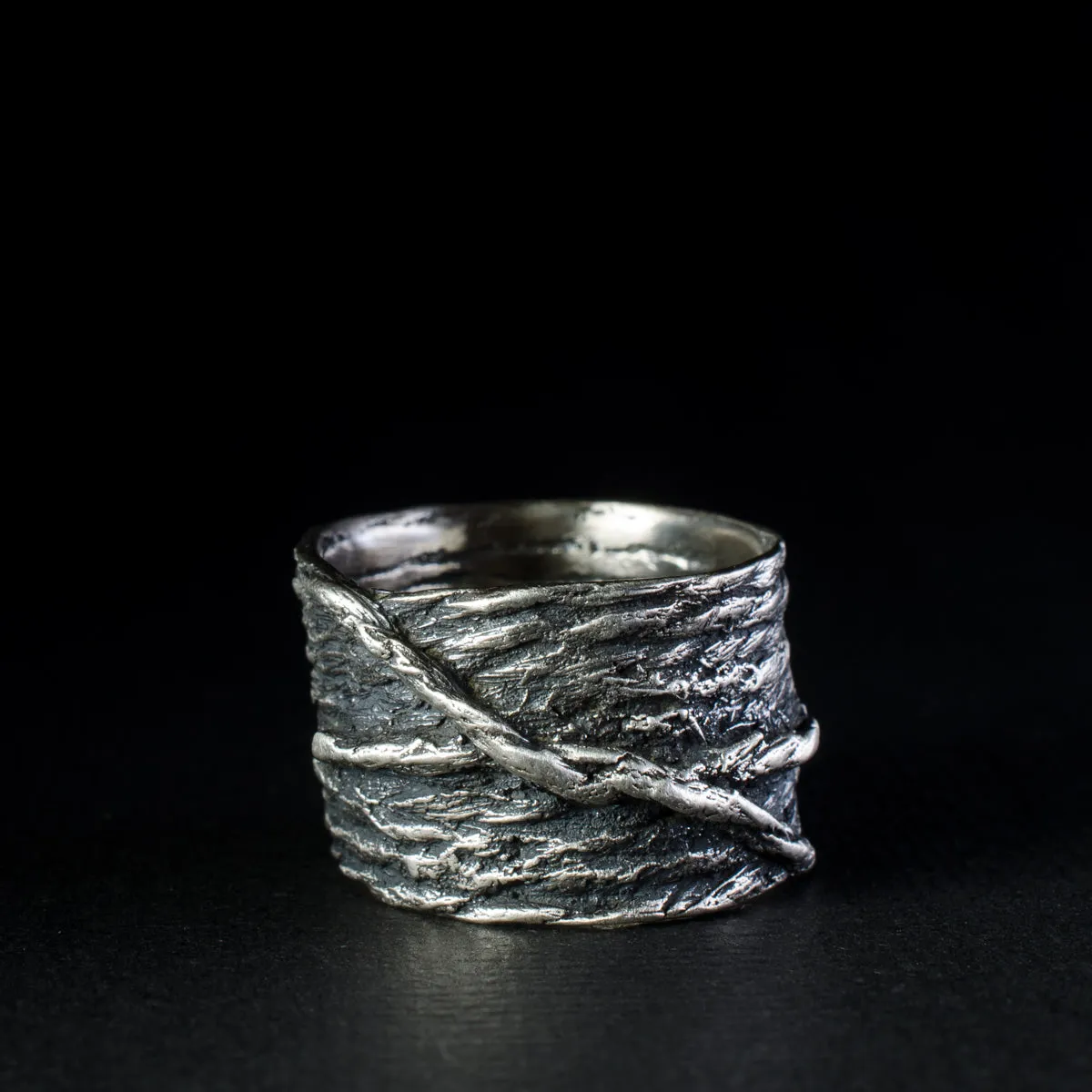 Forget Me Not Knot Fiber Ring