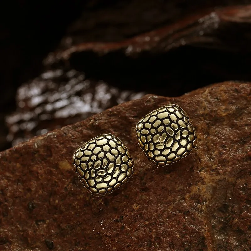 Geometric Square Clip on Earrings