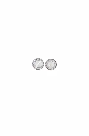 Glitter Pie Clear Crystal Clip On Earrings