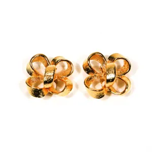 Gold Ribbon Earrings