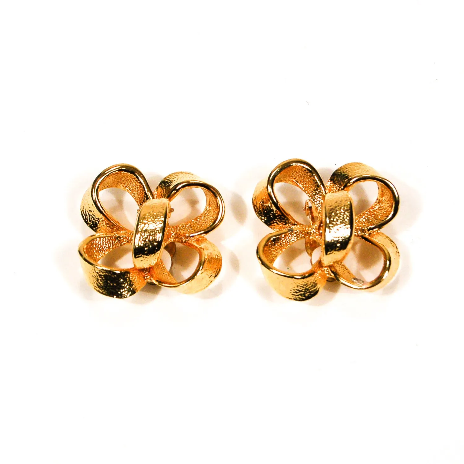 Gold Ribbon Earrings
