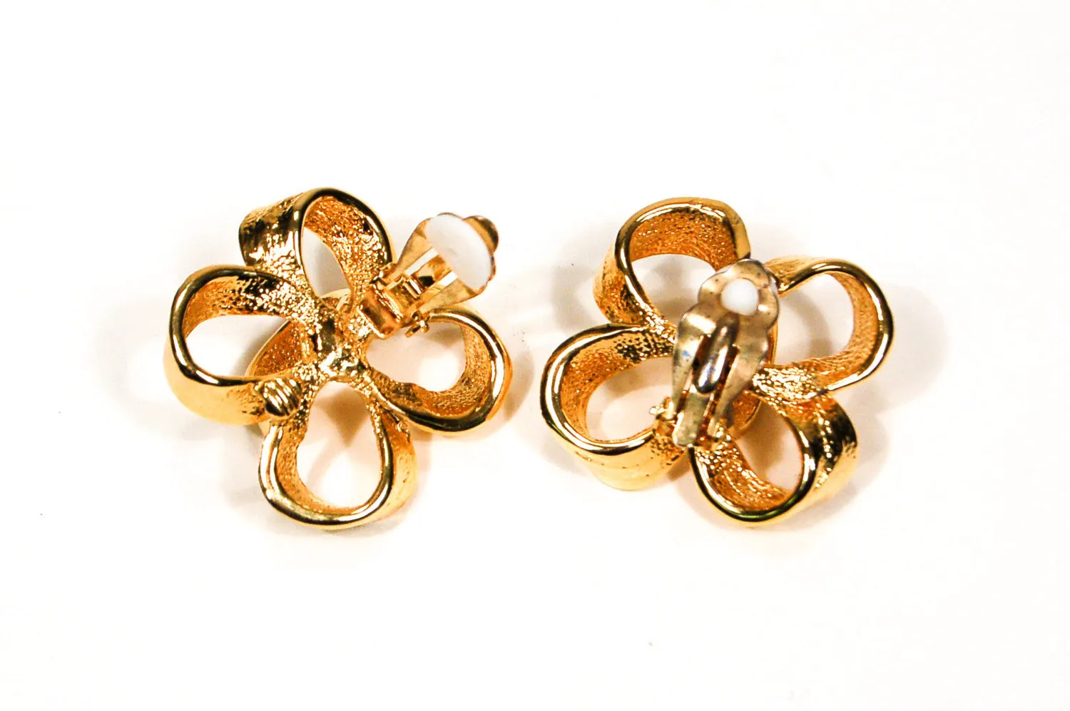 Gold Ribbon Earrings