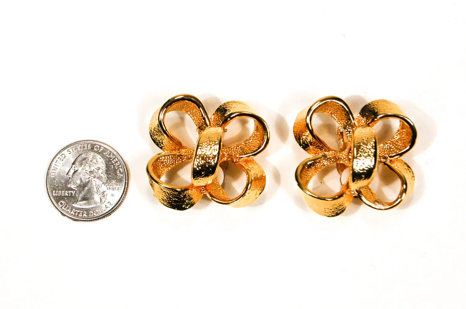 Gold Ribbon Earrings