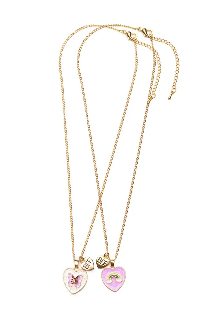 Great Pretenders Rainbow Butterfly BFF Necklace