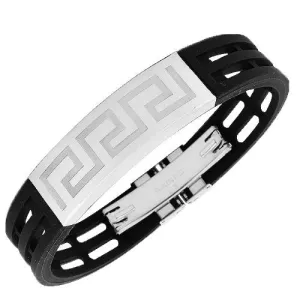 Greek Key Rubber Bracelet