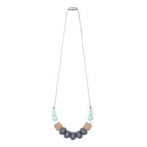 Harper Teething Necklace - Mint/Gray