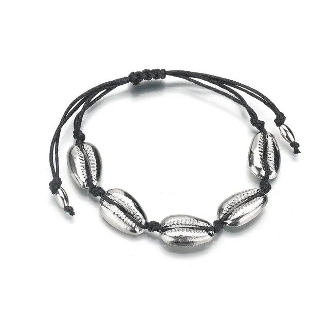 Hfarich 1pc Cowrie shell Bracelet femme Adjustable boho Macrame friendship Real Seashell Bracelet Jewelry Mothers Day Gift