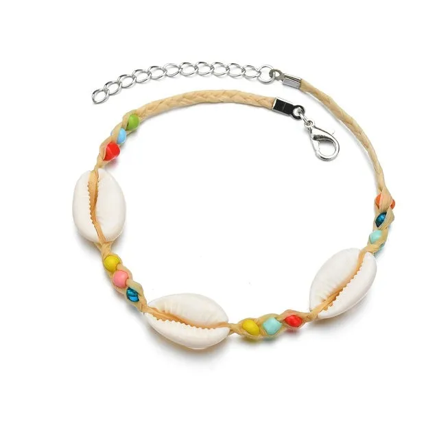 Hfarich 1pc Cowrie shell Bracelet femme Adjustable boho Macrame friendship Real Seashell Bracelet Jewelry Mothers Day Gift