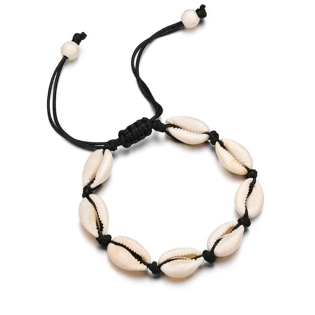 Hfarich 1pc Cowrie shell Bracelet femme Adjustable boho Macrame friendship Real Seashell Bracelet Jewelry Mothers Day Gift