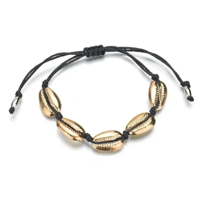 Hfarich 1pc Cowrie shell Bracelet femme Adjustable boho Macrame friendship Real Seashell Bracelet Jewelry Mothers Day Gift