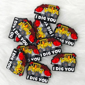 I dig you silicone focal beads  for Valentine's Day