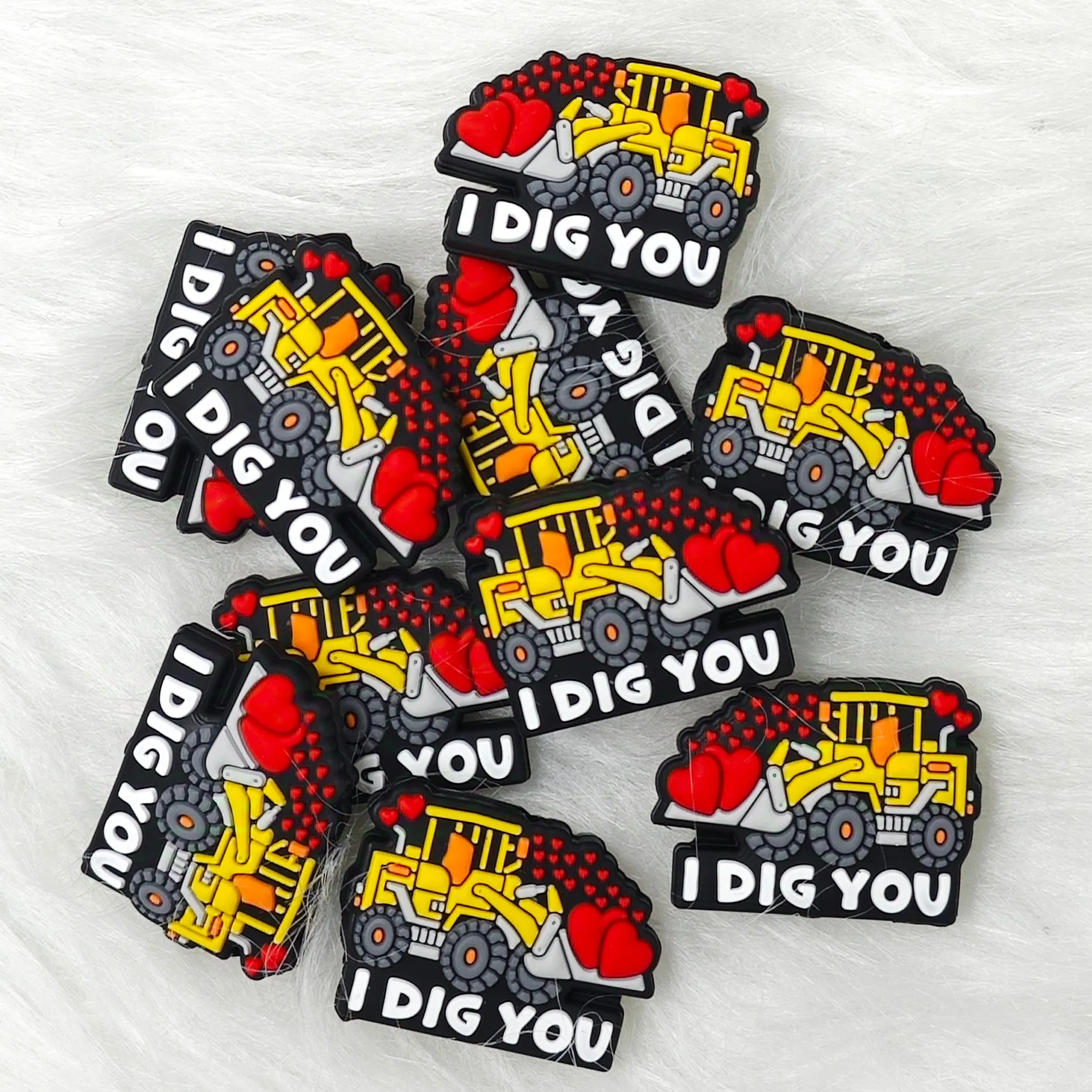 I dig you silicone focal beads  for Valentine's Day