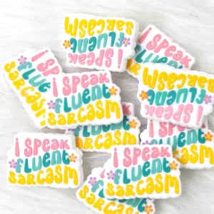 I speak fluent sarcasm Silicone Focal Beads Wholesale, Saying focal beads