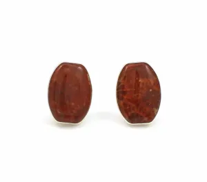 Indonesian Coral Clip On Earrings