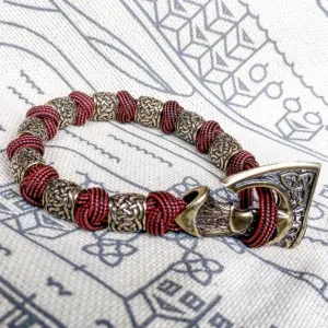 Instruction for the weaving paracord bracelet. Viking jewelry. Mens accessories. DIY gift. Tutorials weaving.