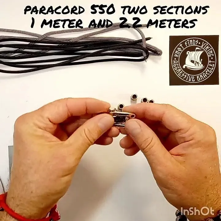 Instructions for creating a bracelet with your own hands. Tutorials weaving for paracord bracelet. Viking jewelry. Celtic knot.