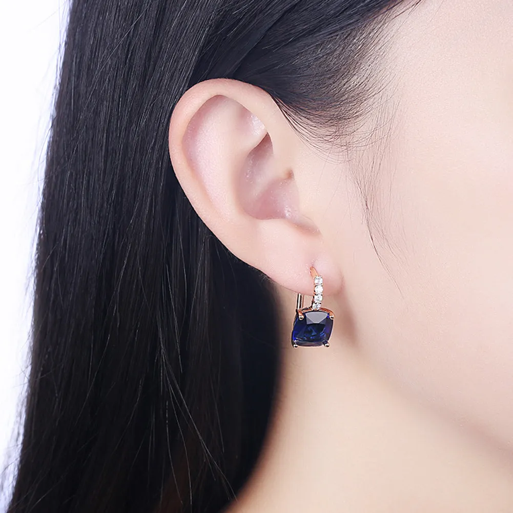Iridescent Amethyst Ascher Cut Earrings in 14K Gold Plated - Hypoallergenic and Comfortable