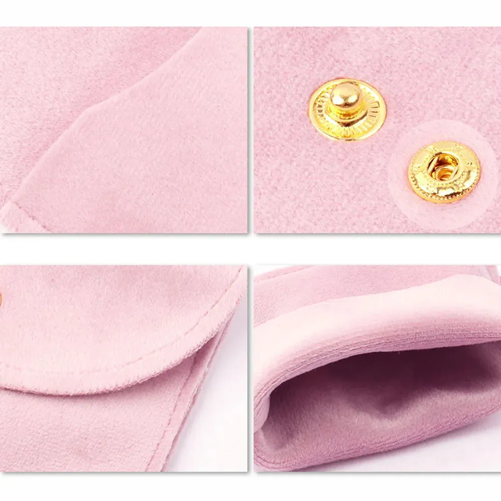Jewellery Pouch Snap Button Soft Velvet Bag Envelope Jewelry Packaging Bag Wedding Gift Bracelet Necklace Earrings Rings Storage