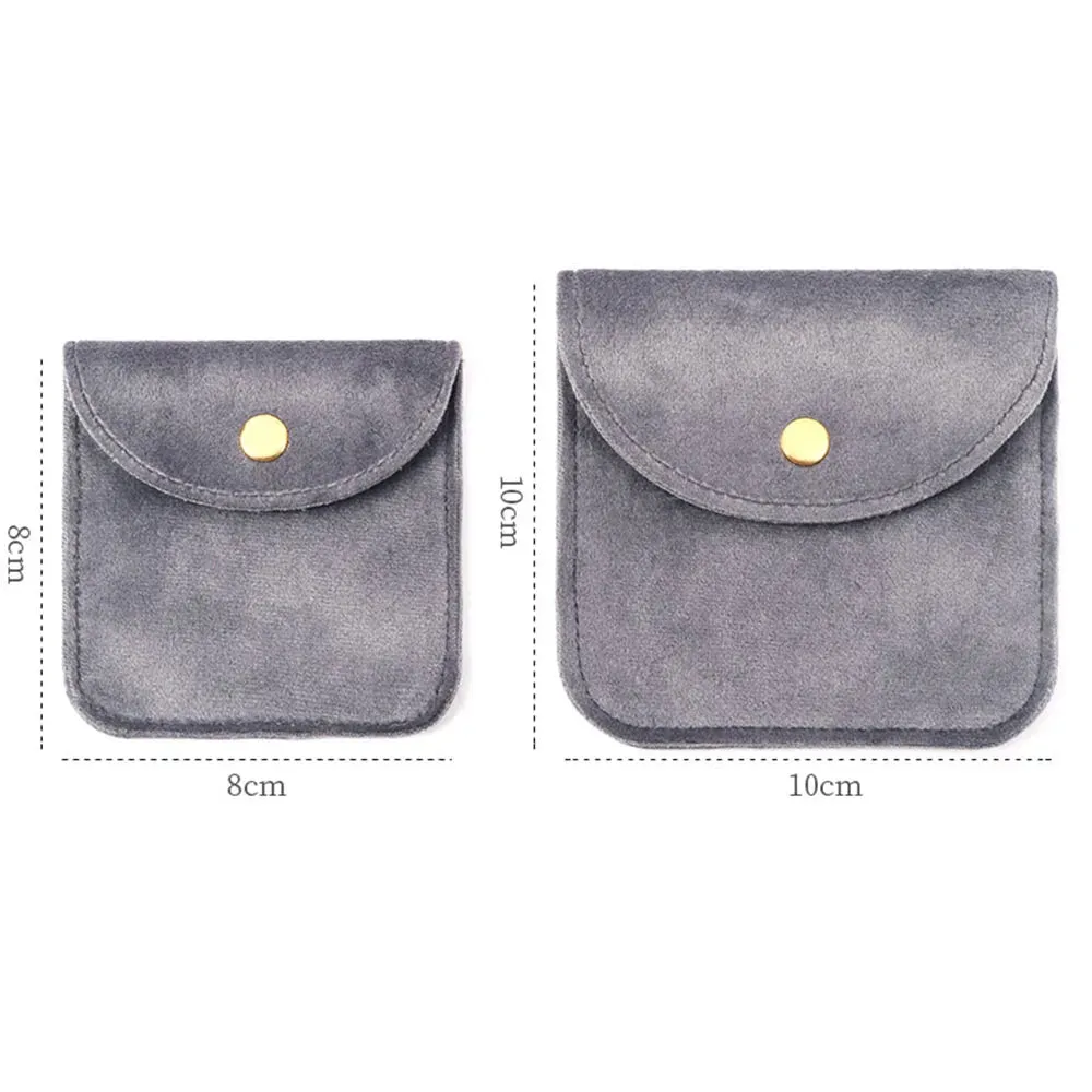 Jewellery Pouch Snap Button Soft Velvet Bag Envelope Jewelry Packaging Bag Wedding Gift Bracelet Necklace Earrings Rings Storage