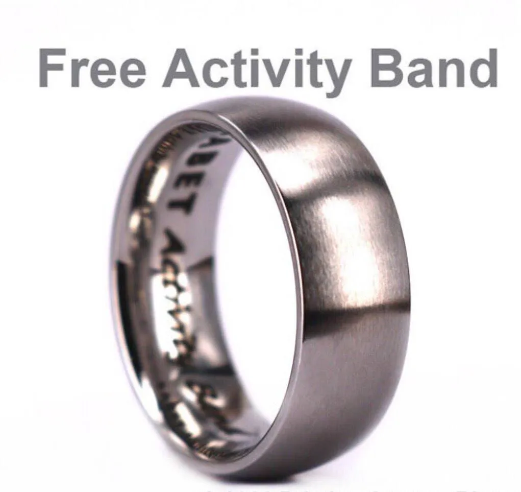 Koa Wood Carbon Fiber Wood Lined Ring 8MM