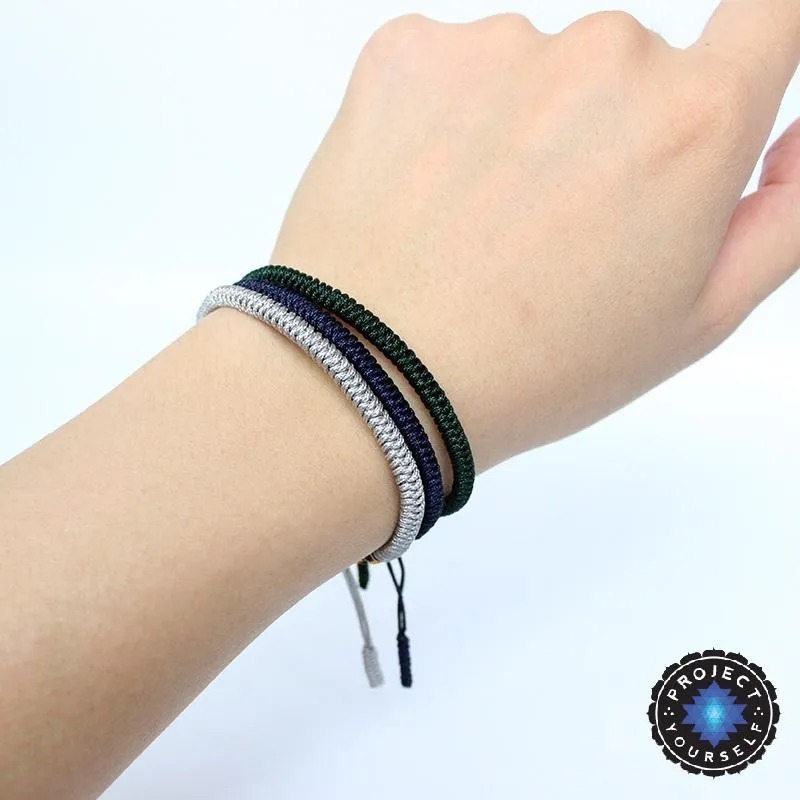 Lucky Handmade Buddhist Knots Serenity Rope Bracelet
