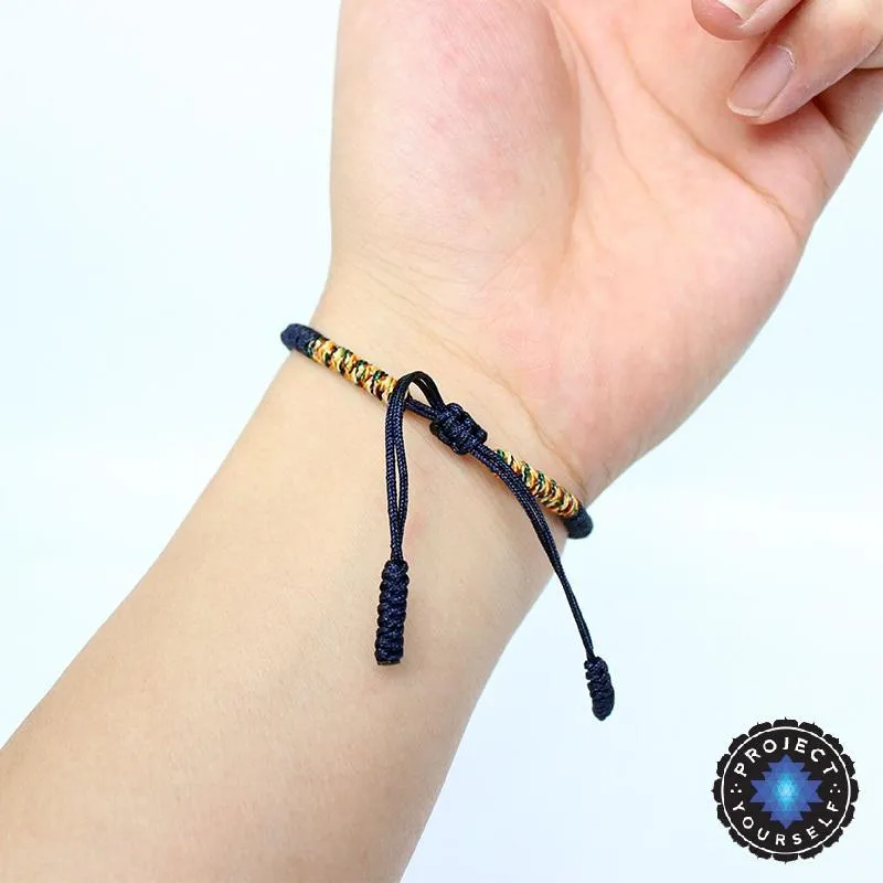 Lucky Handmade Buddhist Knots Serenity Rope Bracelet
