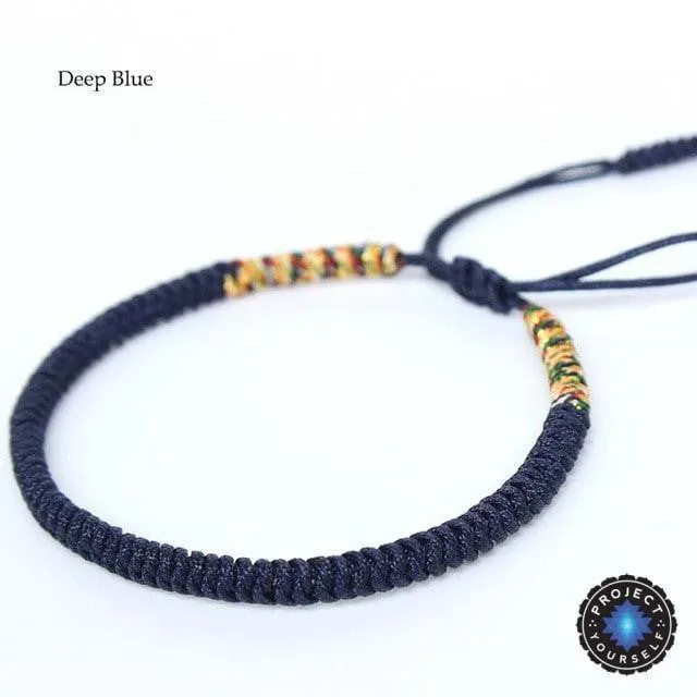 Lucky Handmade Buddhist Knots Serenity Rope Bracelet
