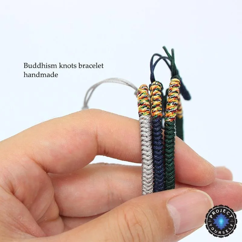 Lucky Handmade Buddhist Knots Serenity Rope Bracelet