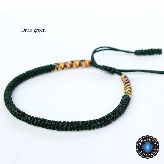 Lucky Handmade Buddhist Knots Serenity Rope Bracelet