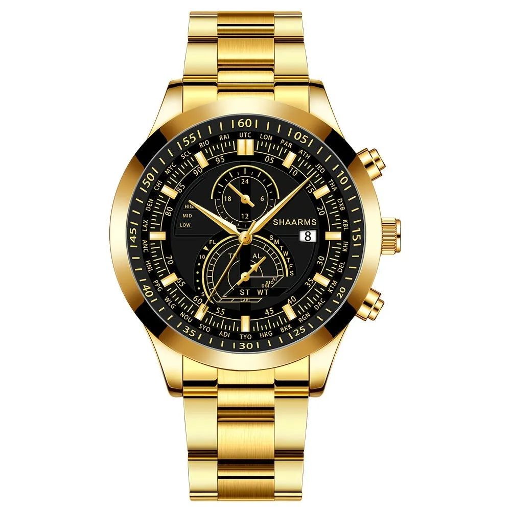 Luxury Mens Steel Quartz Sport Watch