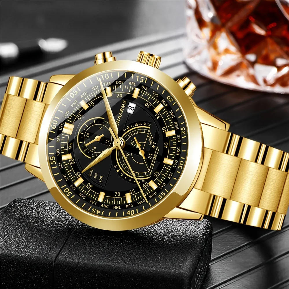 Luxury Mens Steel Quartz Sport Watch